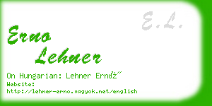 erno lehner business card